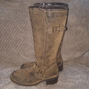 Nicole distressed look boots